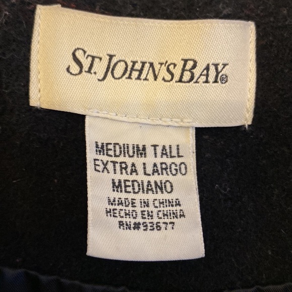 Black winter coat (peacoat), Medium Tall from St John’s Bay. - Picture 2 of 4